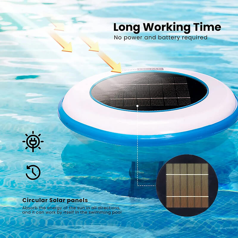Solar Pool Ionizer with LED Light – Chlorine-Free Purifier for Pools, Hot Tubs & Spas | Reduce Algae, Clean Water