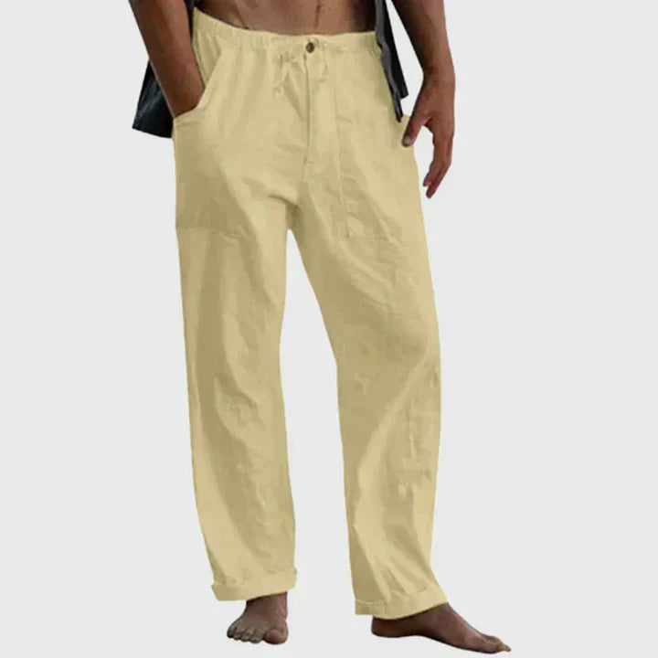 Relaxed Fit Linen Pants