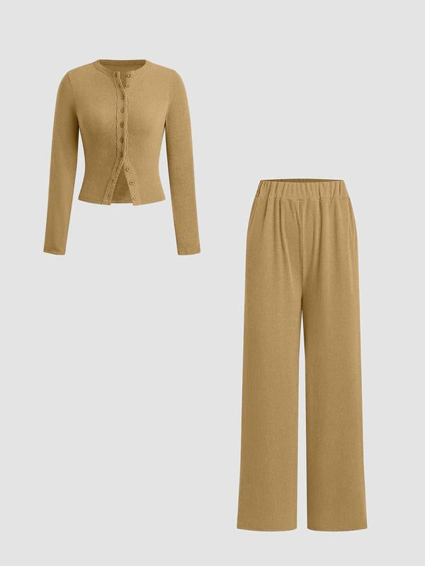 Comfy Women's Crop Top and Legging Lounge Set