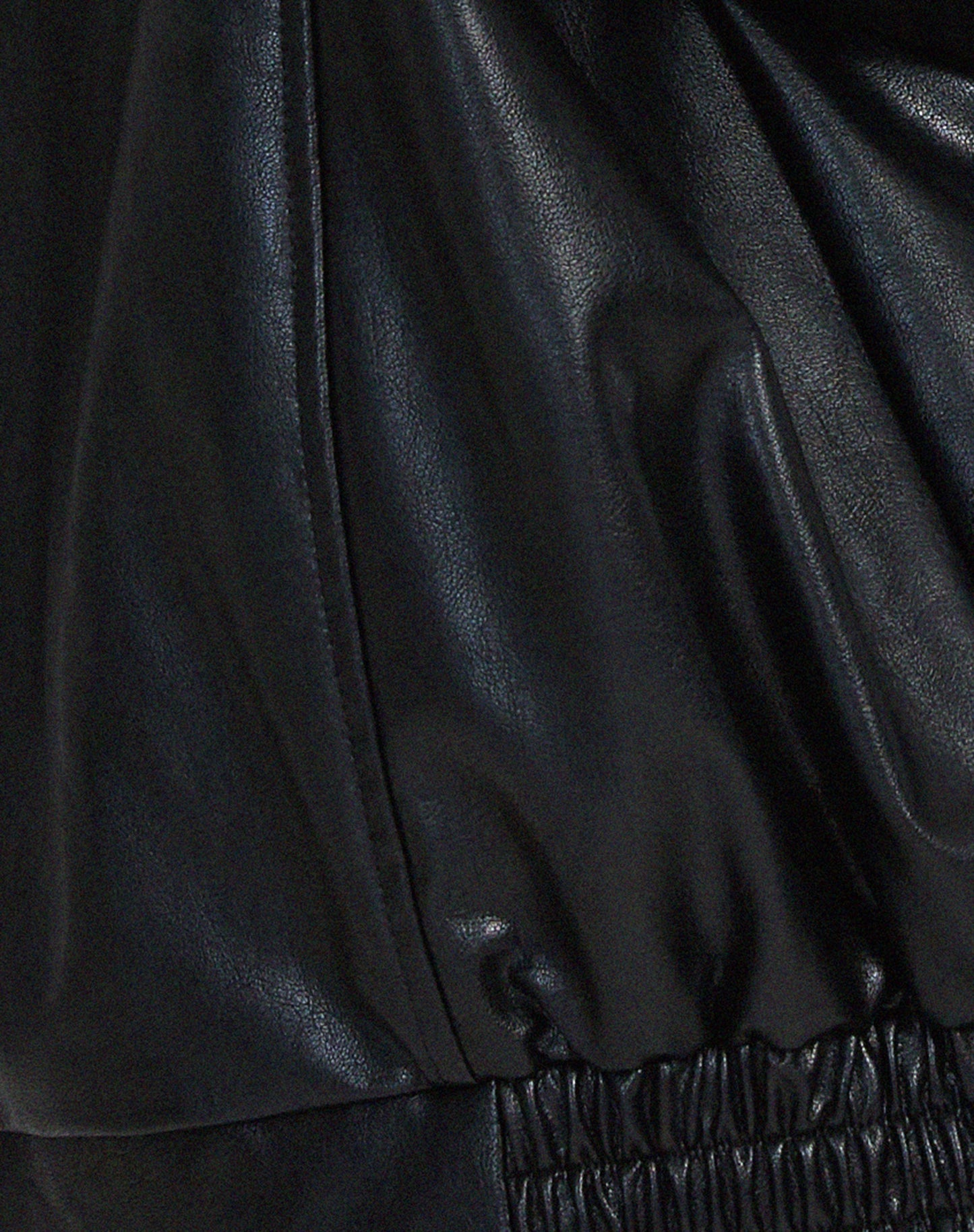 Relaxed Fit Brown Leather Coat