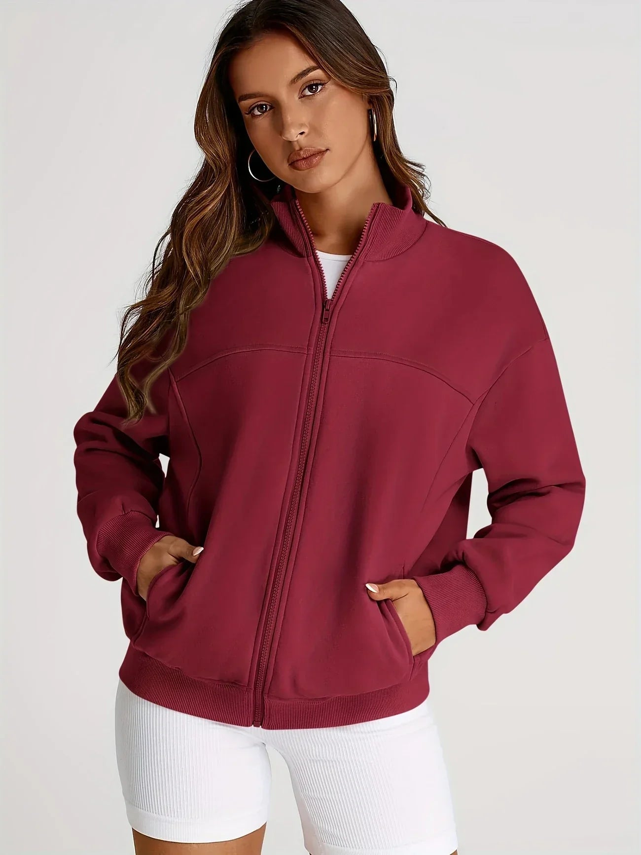Cozy Long Sleeve Hooded Sweatshirt - OutfitLondon
