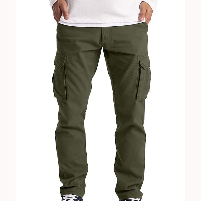 Long Cargo Work Pants For Men Combat Safety Multi-pocket Pants