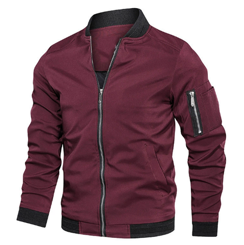 Slim Fit Men's Casual Bomber Jacket
