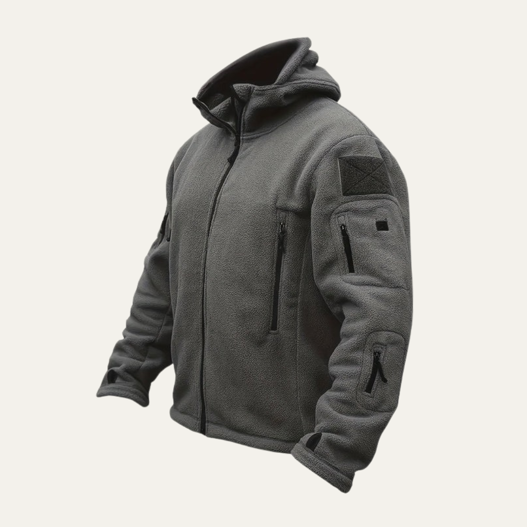 Men's Warm Waterproof Zip Up Fleece Jacket