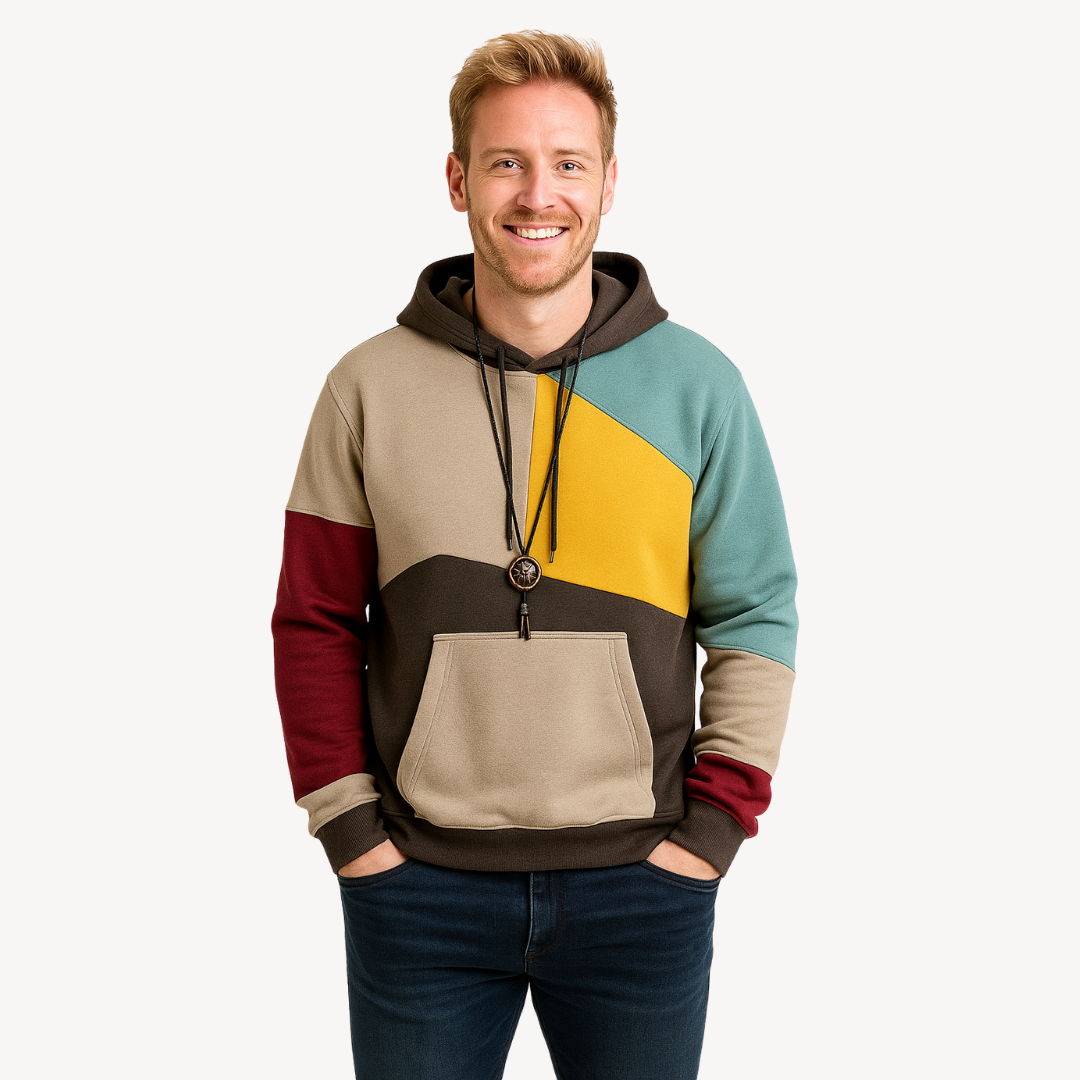 Multicolor Graphic Hooded Sweatshirt