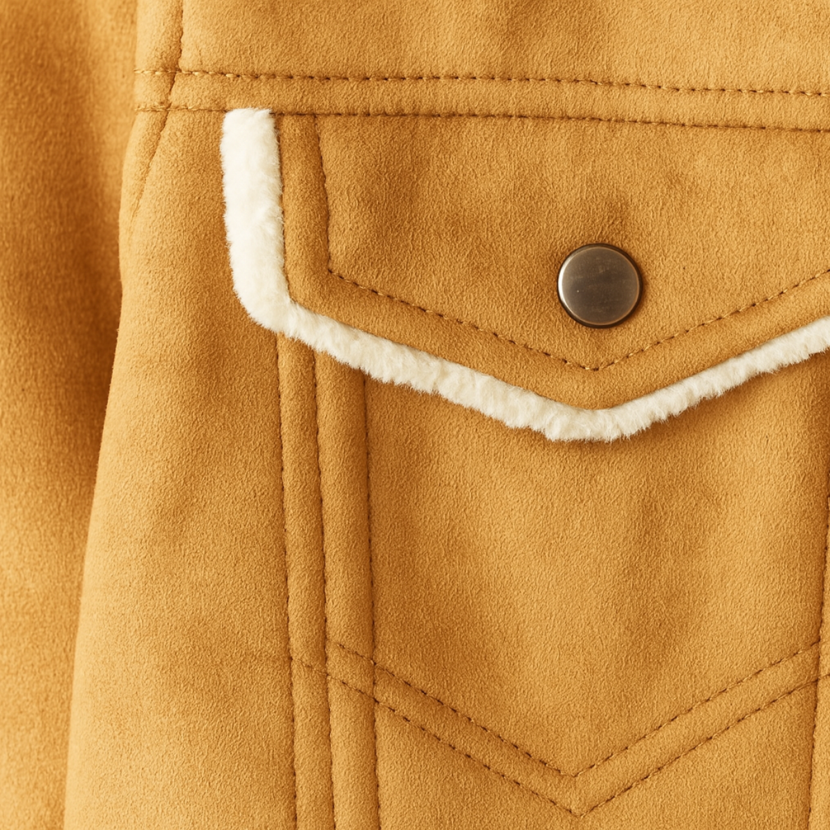 Classic Men's Faux Leather Shearling Coat