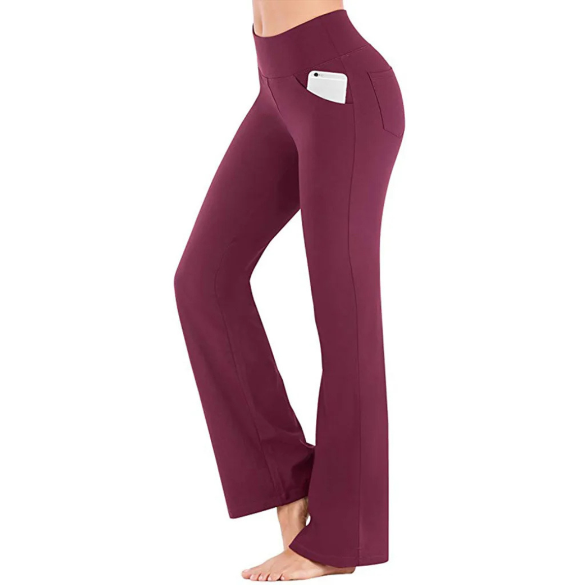 Trendy High Waist Flare Leg Women's Pants