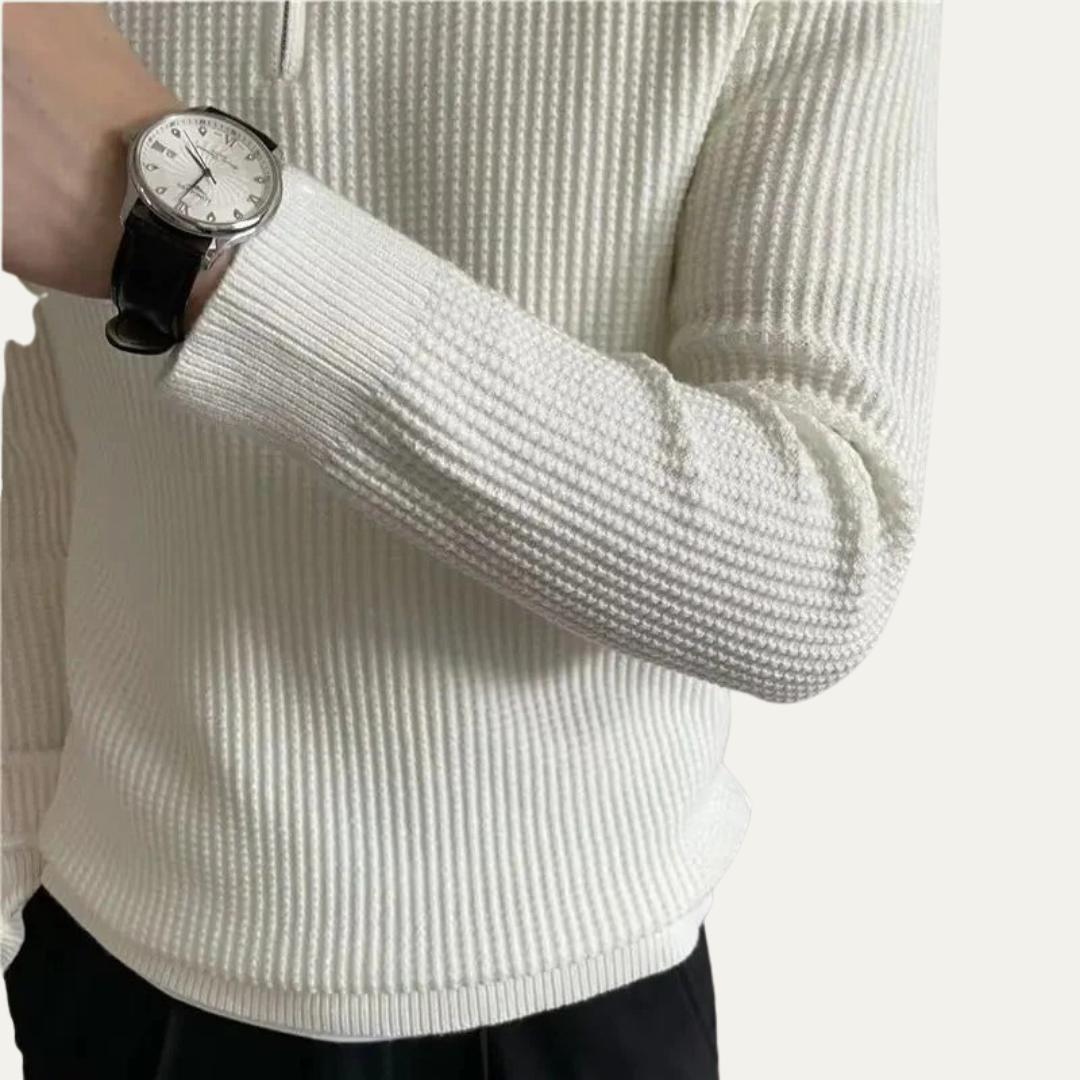 Men's Classic Fit Zip Neck Sweater