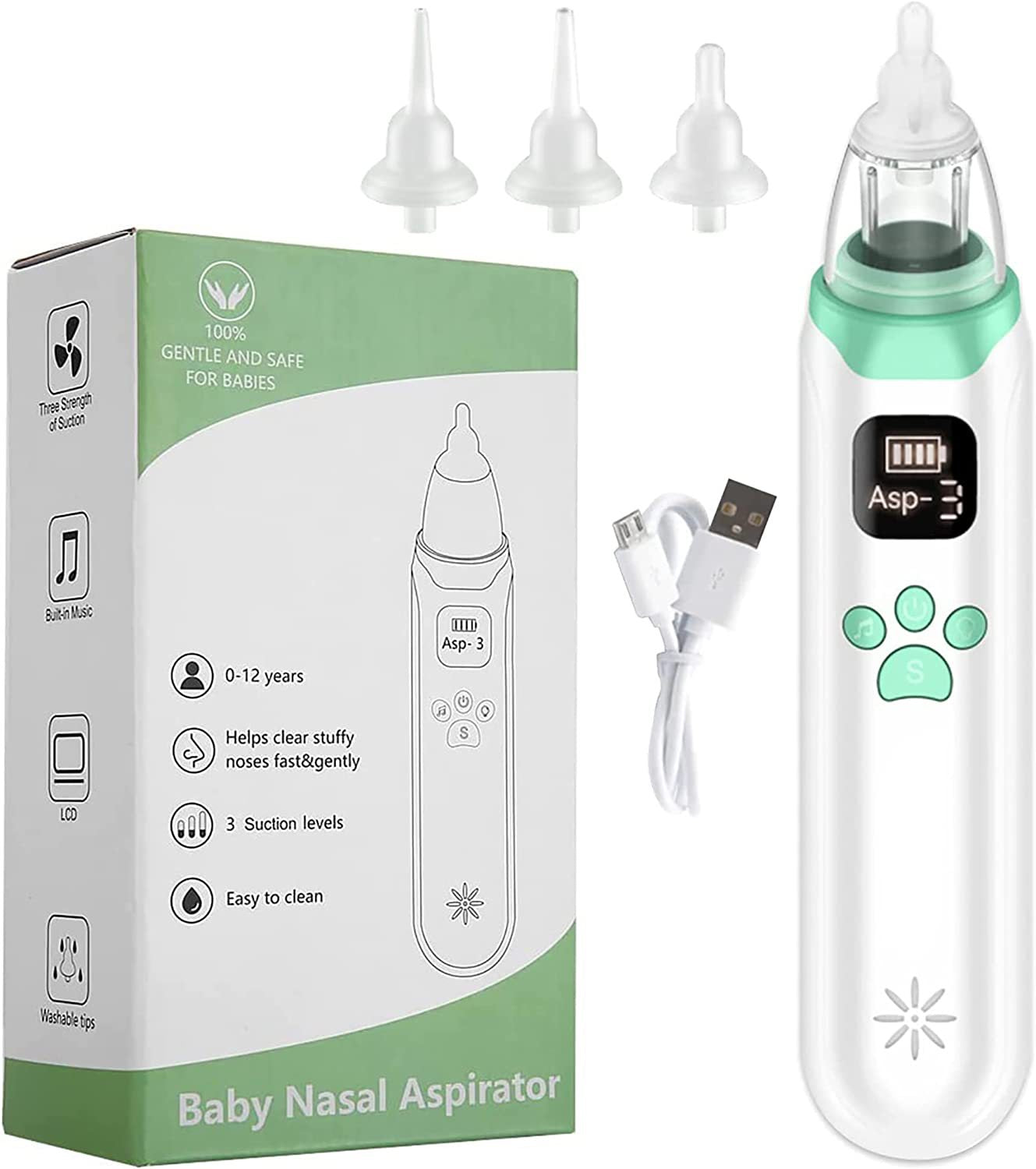 Baby Nasal Aspirator Nose Cleaner Rechargeable