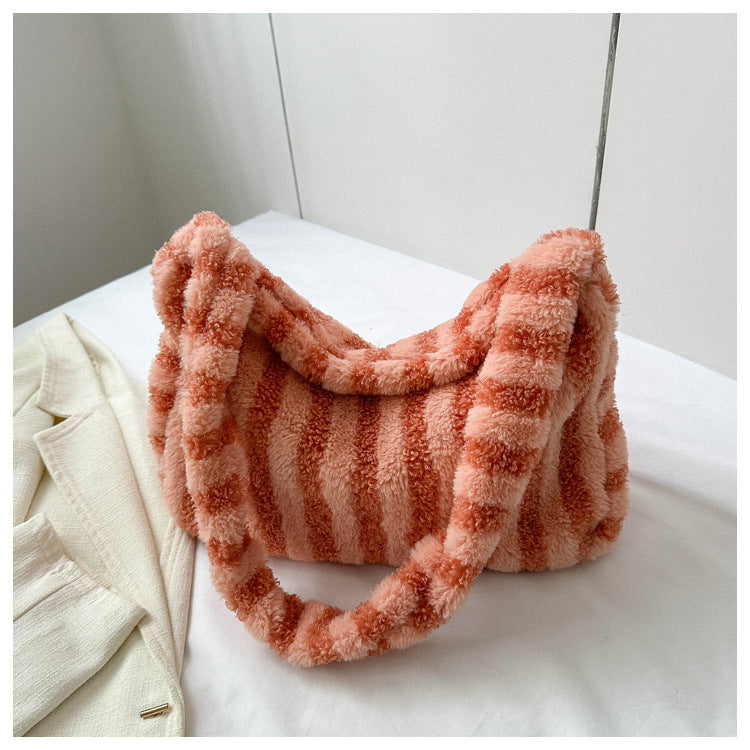 Women's Casual Plush Shoulder Bag