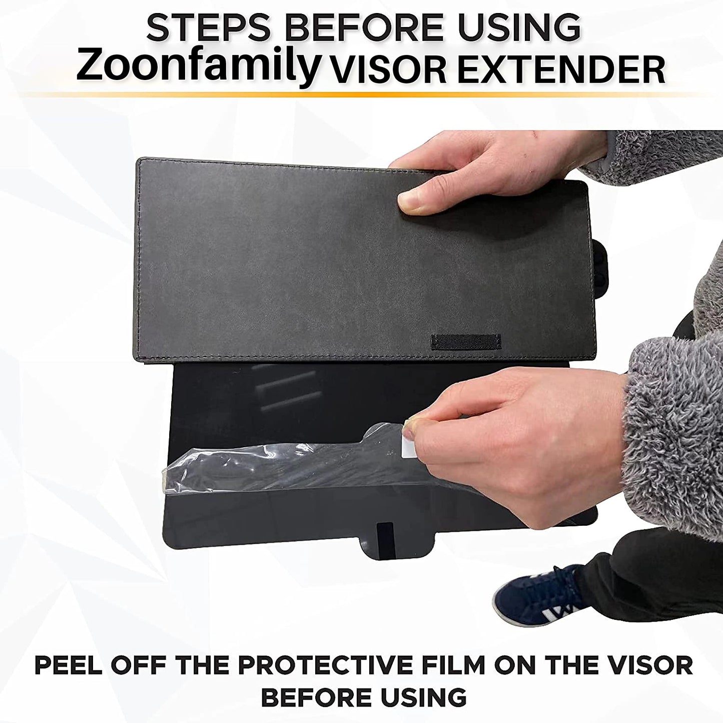 Polarized Sun Visor Extender for Car – Anti-Glare Windshield Sunshade
