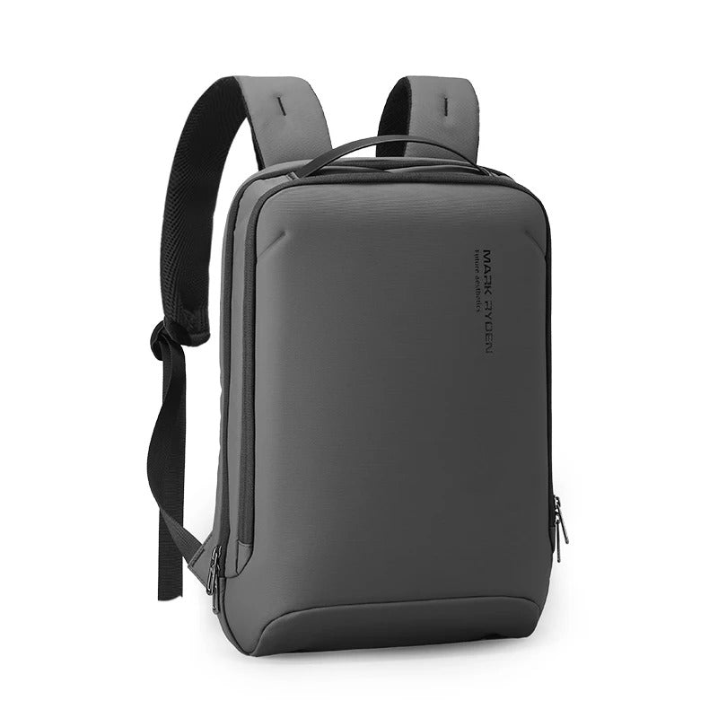 Slim Travel Laptop Backpack Grey Black Waterproof Bag