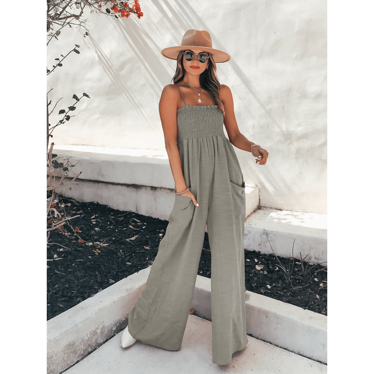 Relaxed Fit Summer Wide Leg Jumpsuit for Women