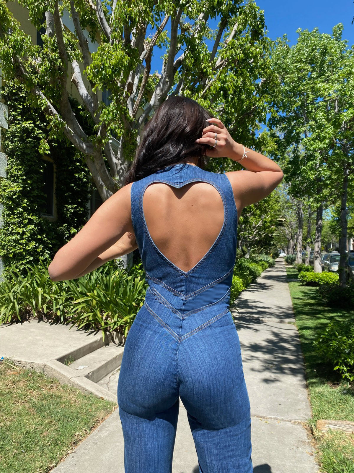 Women's Classic Blue Jeans Jumpsuit
