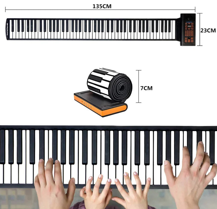 88 keys Hand Roll Portable Piano