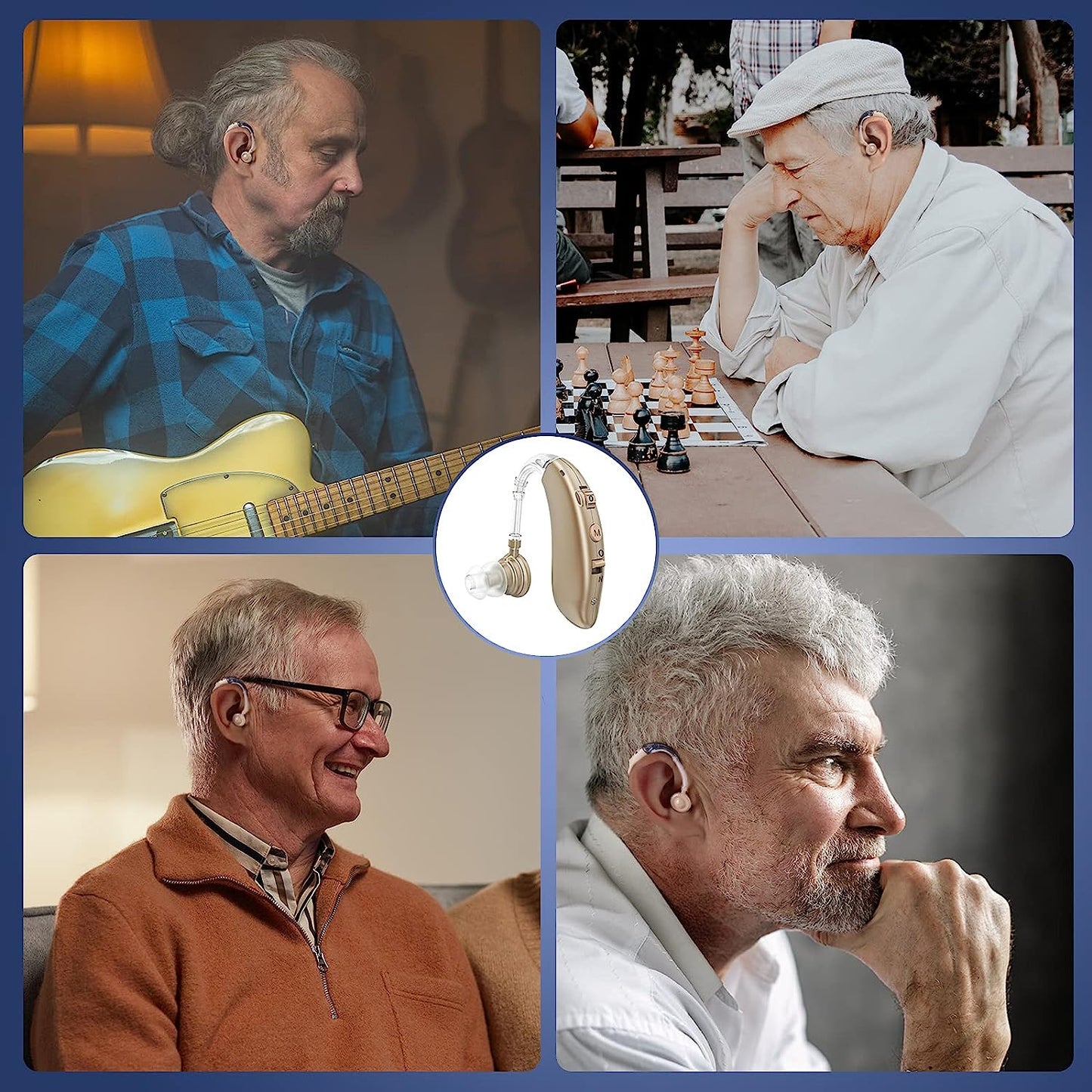 Wireless Noise Cancelling Hearing Aids with Rechargeable Battery