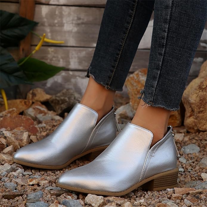 Women's High Heel Ankle Boots Sharp Toe