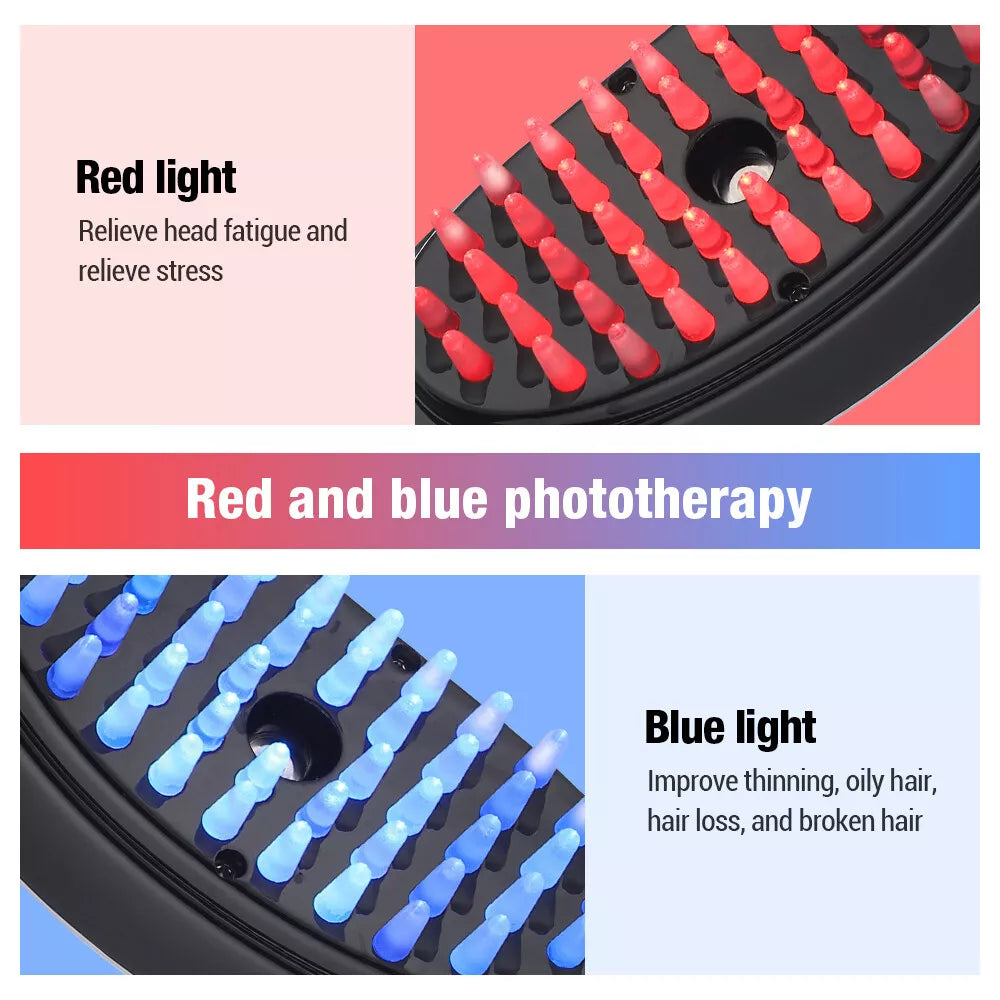 Scalp Massager Spray Brush – Massage, Light Therapy & Essential Oil Diffuser