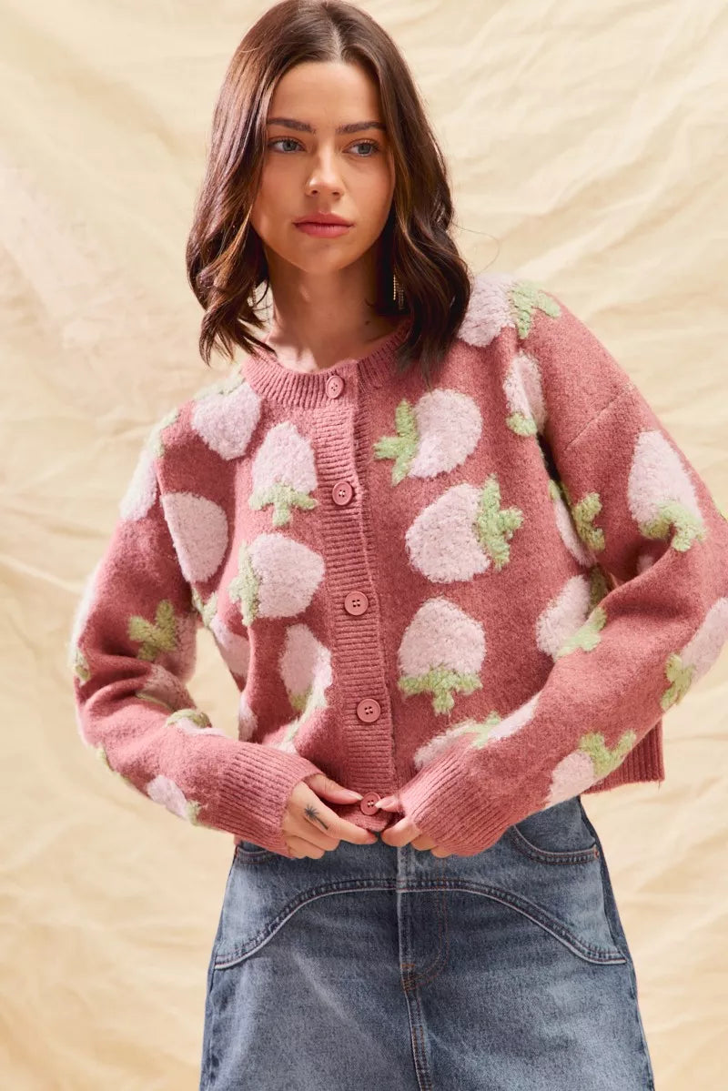 Pastel Floral Open Cardigan Sweater - OutfitLondon