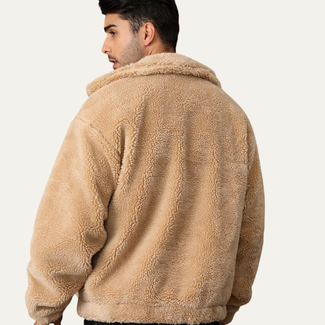 Men's Soft Faux Sheepskin Coat Jacket