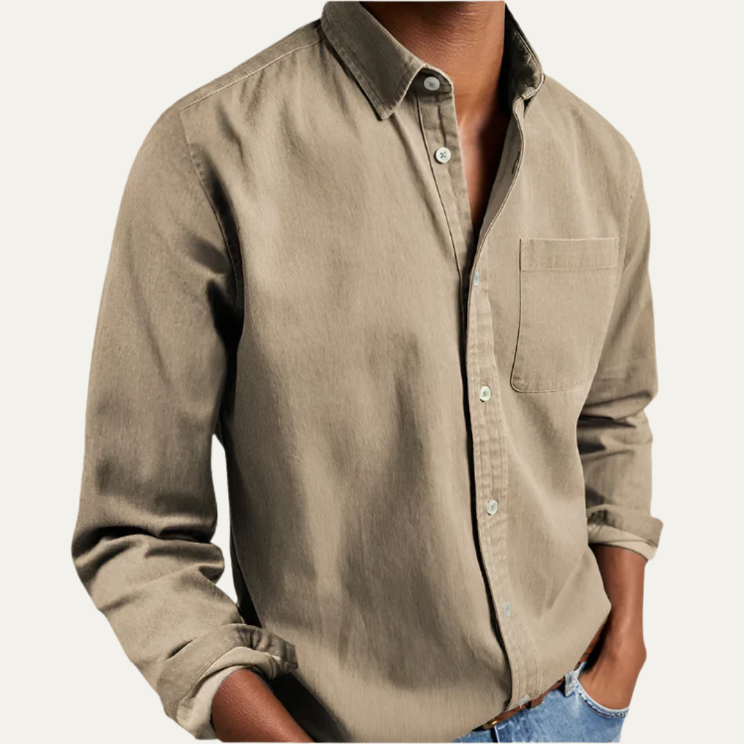 Men's Traditional White Button Down Shirt