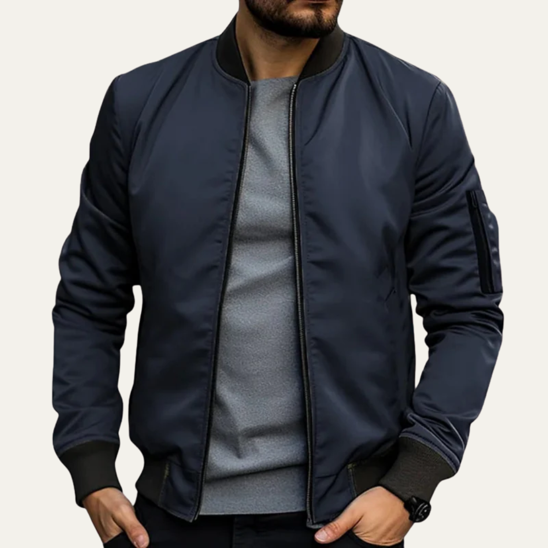 Men's Slim Fit Soft Bomber Jacket