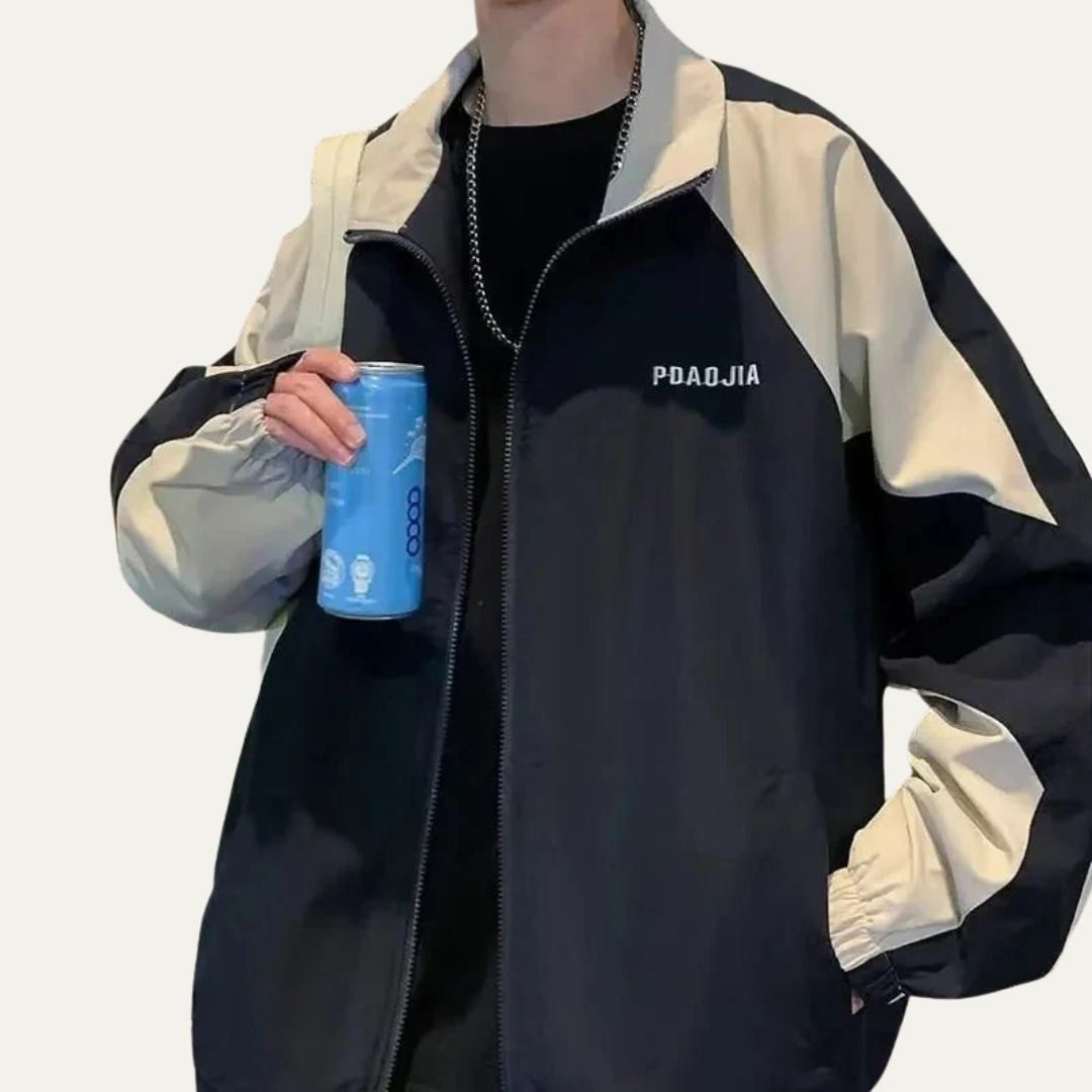 Athletic Contrast Panel Running Jacket