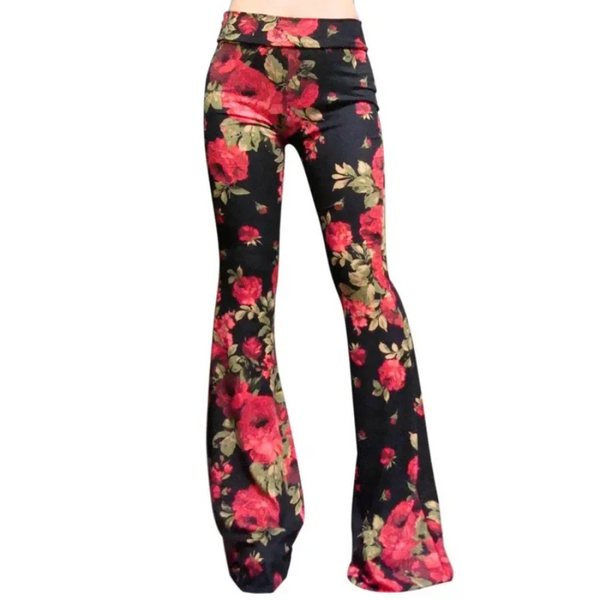 Comfortable Ladies' Floral Loose Fit Trousers