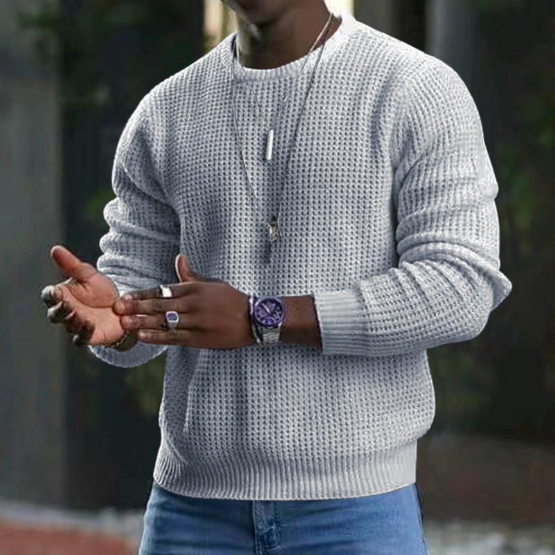 Simple Crew Neck Wool Pullover Sweater