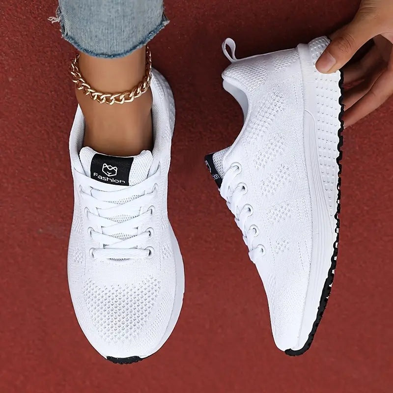 Women’s Lightweight Athletic Sneakers with Mesh and Laces