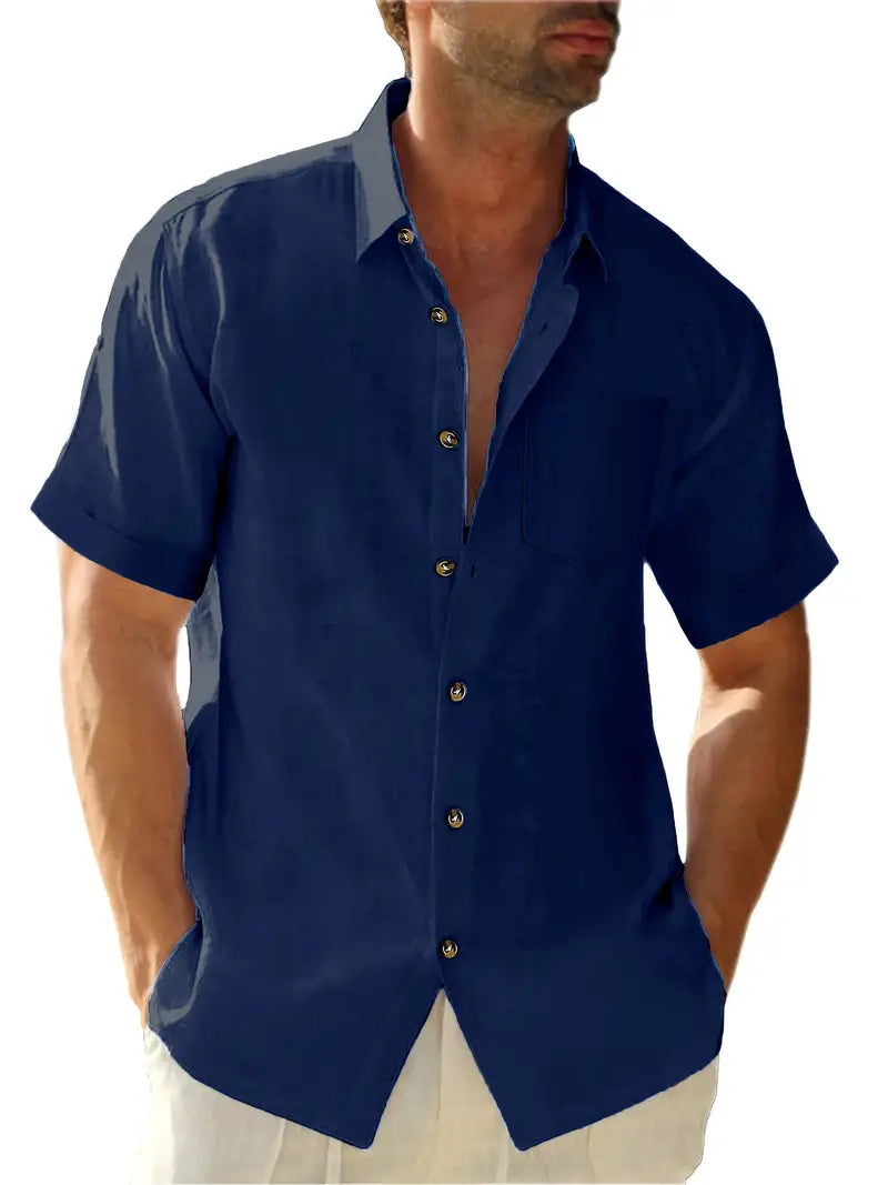 Men's Classic Casual Short Sleeve Shirt