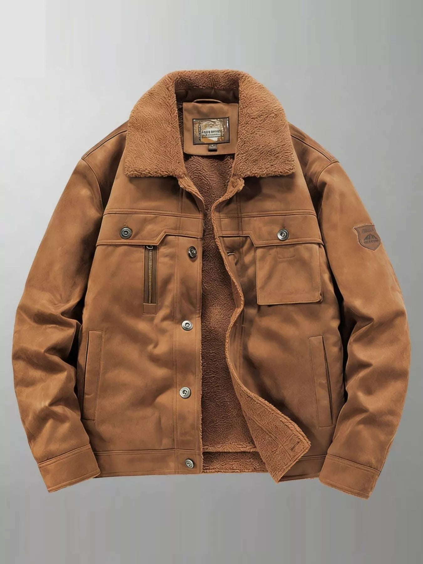 Large Men's Thick Fleece Lined Jacket