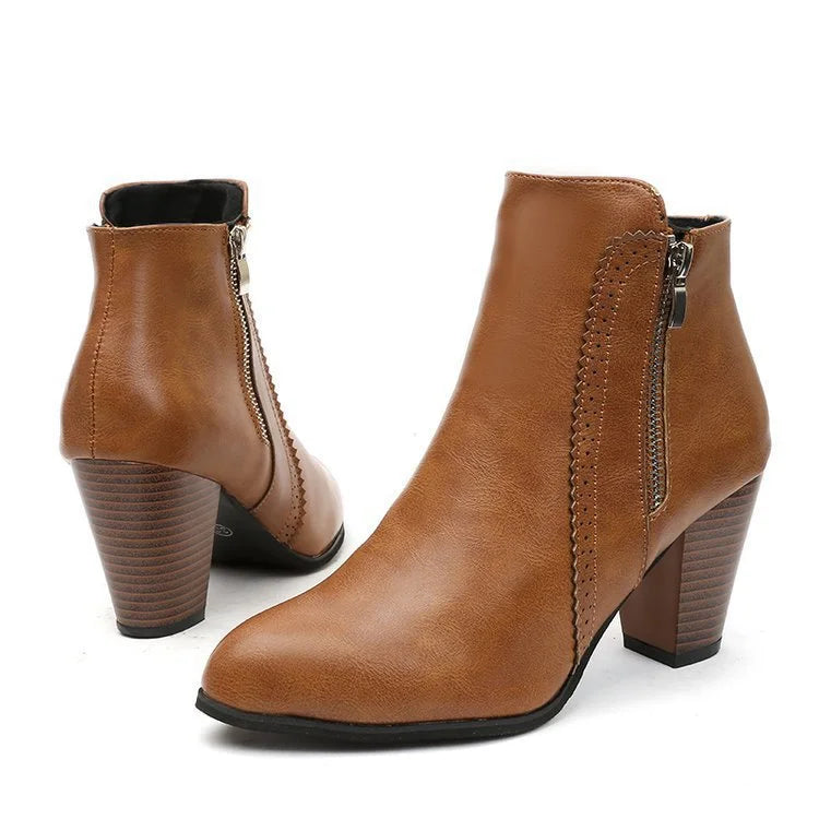 Low Heel Ankle Boots for Women
