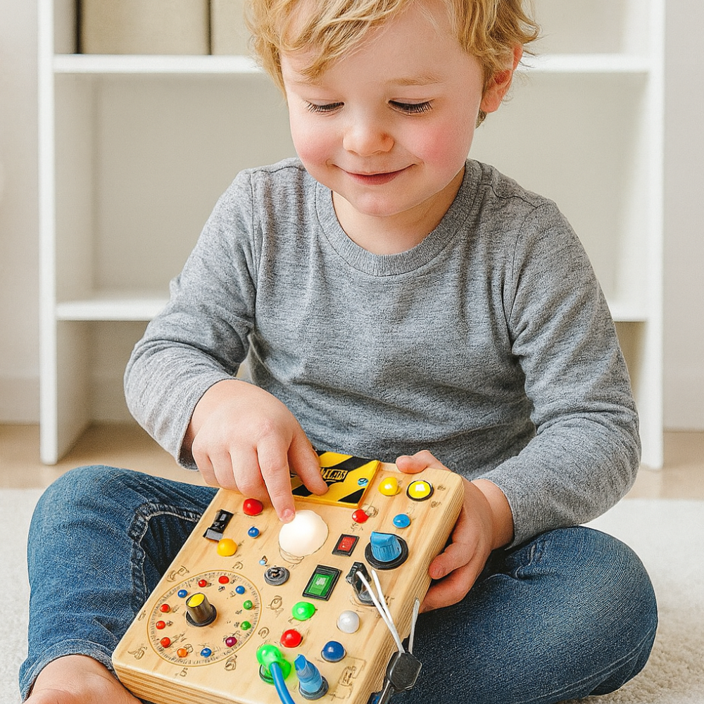 Interactive Wooden Learning Board for Toddlers