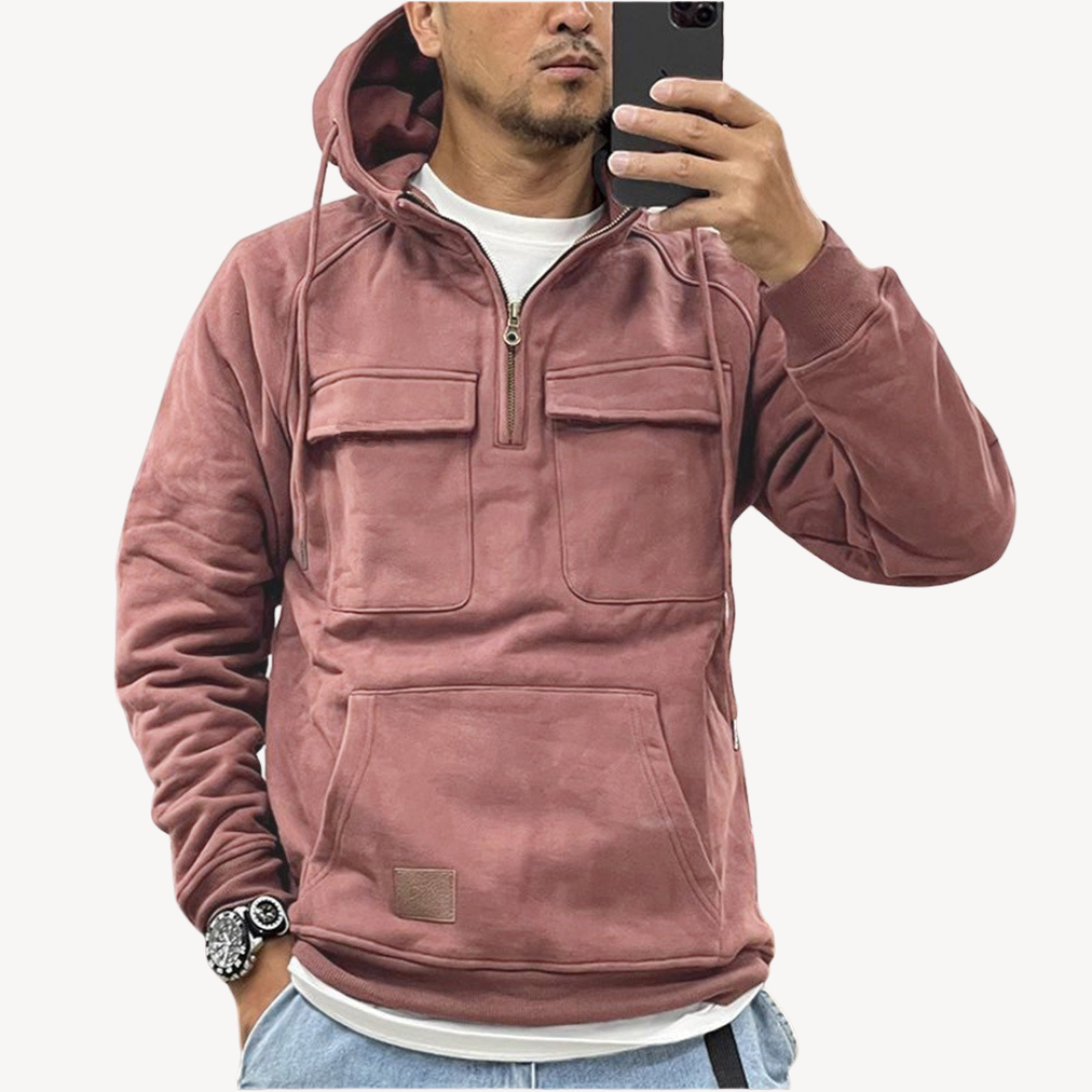 Warm Mens Fleece Hooded Jacket