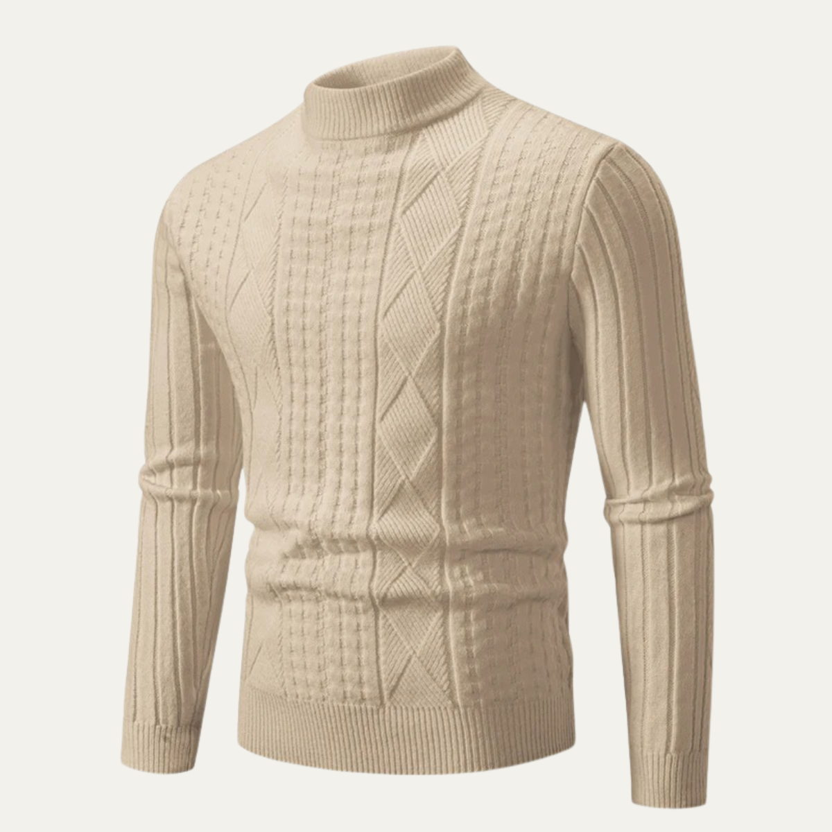 Men's Cozy Fitted Cable Knit Sweater