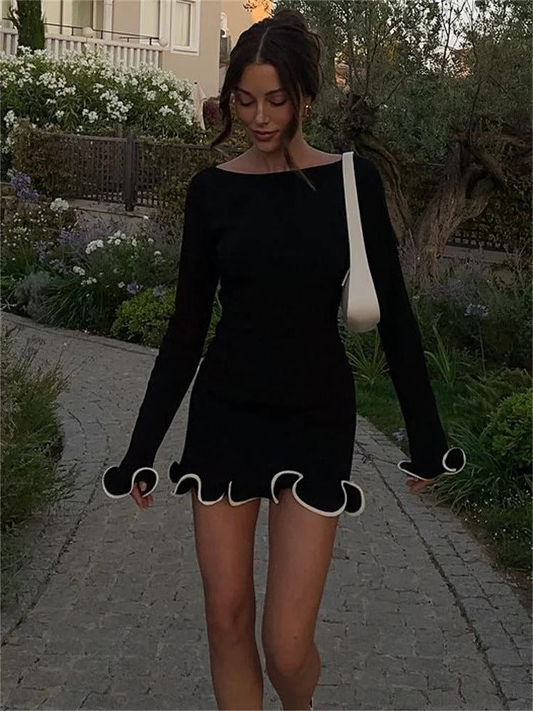 Stylish Wave Hem Dress