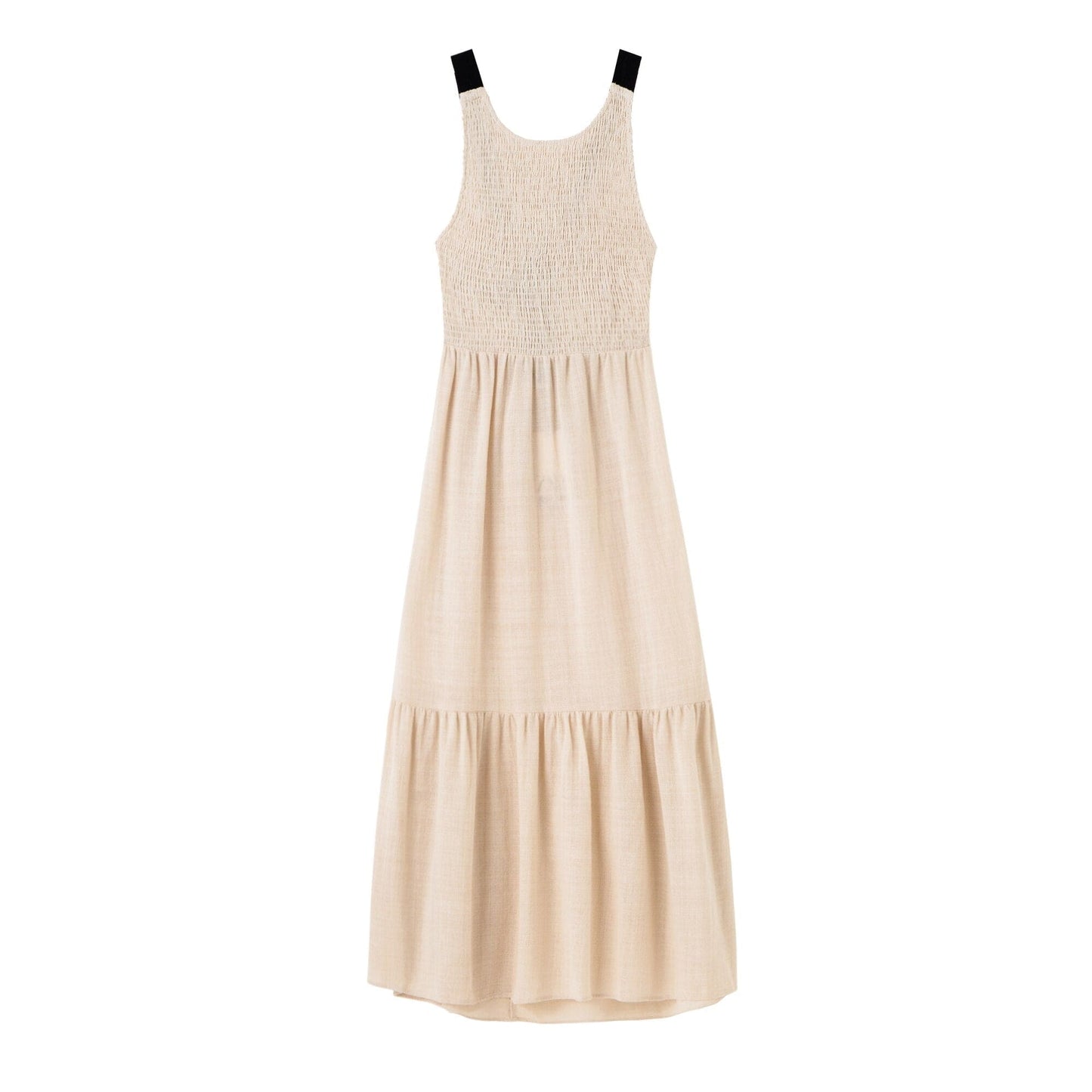 Elegant Flowy Strapless Long Dress for Women - OutfitLondon