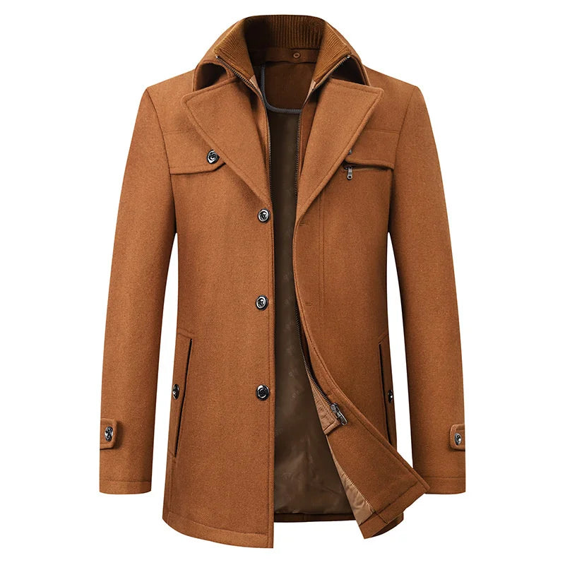 Classic Fit Men's Navy Pea Coat