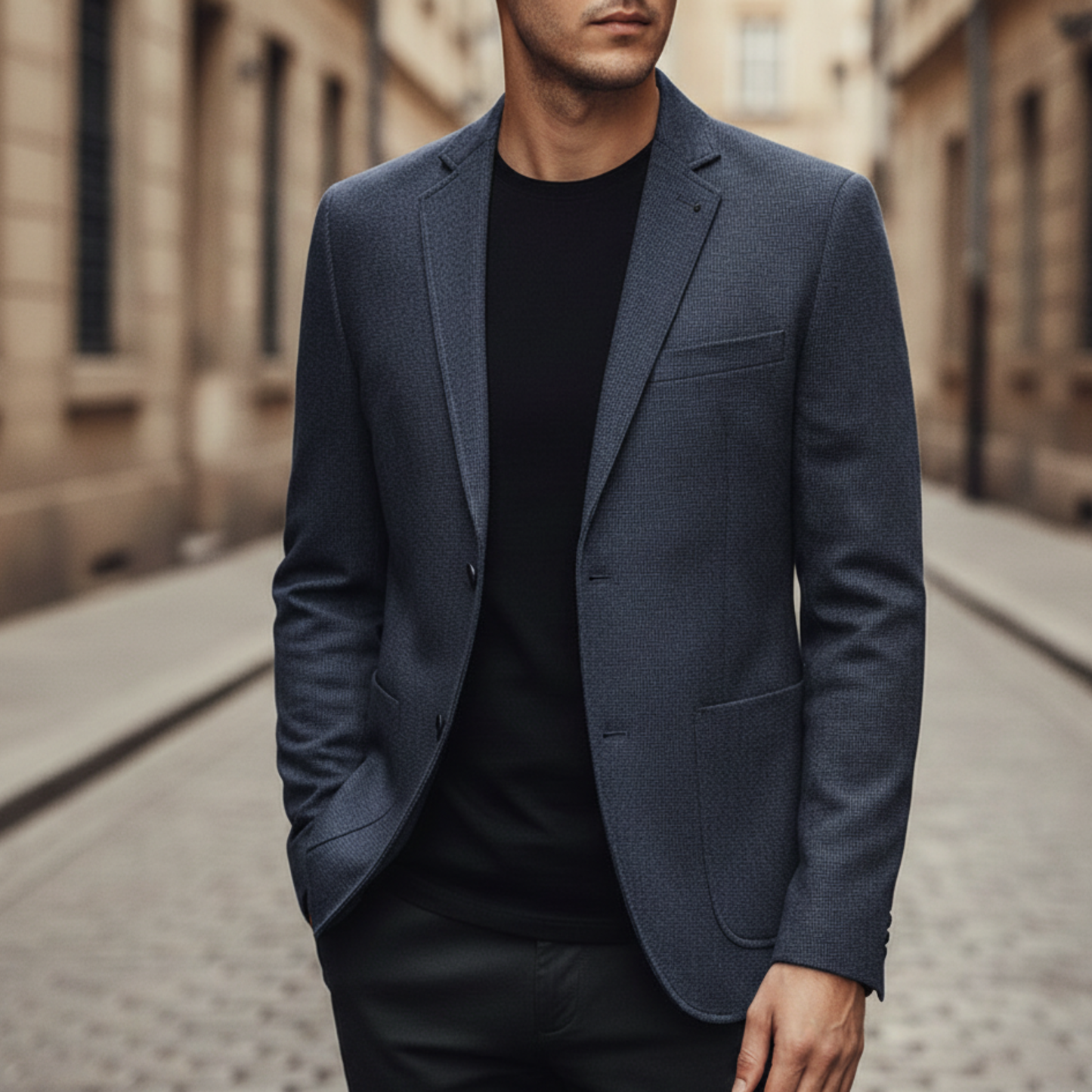 Stylish Fit Mens Two Button Casual Blazer Jacket