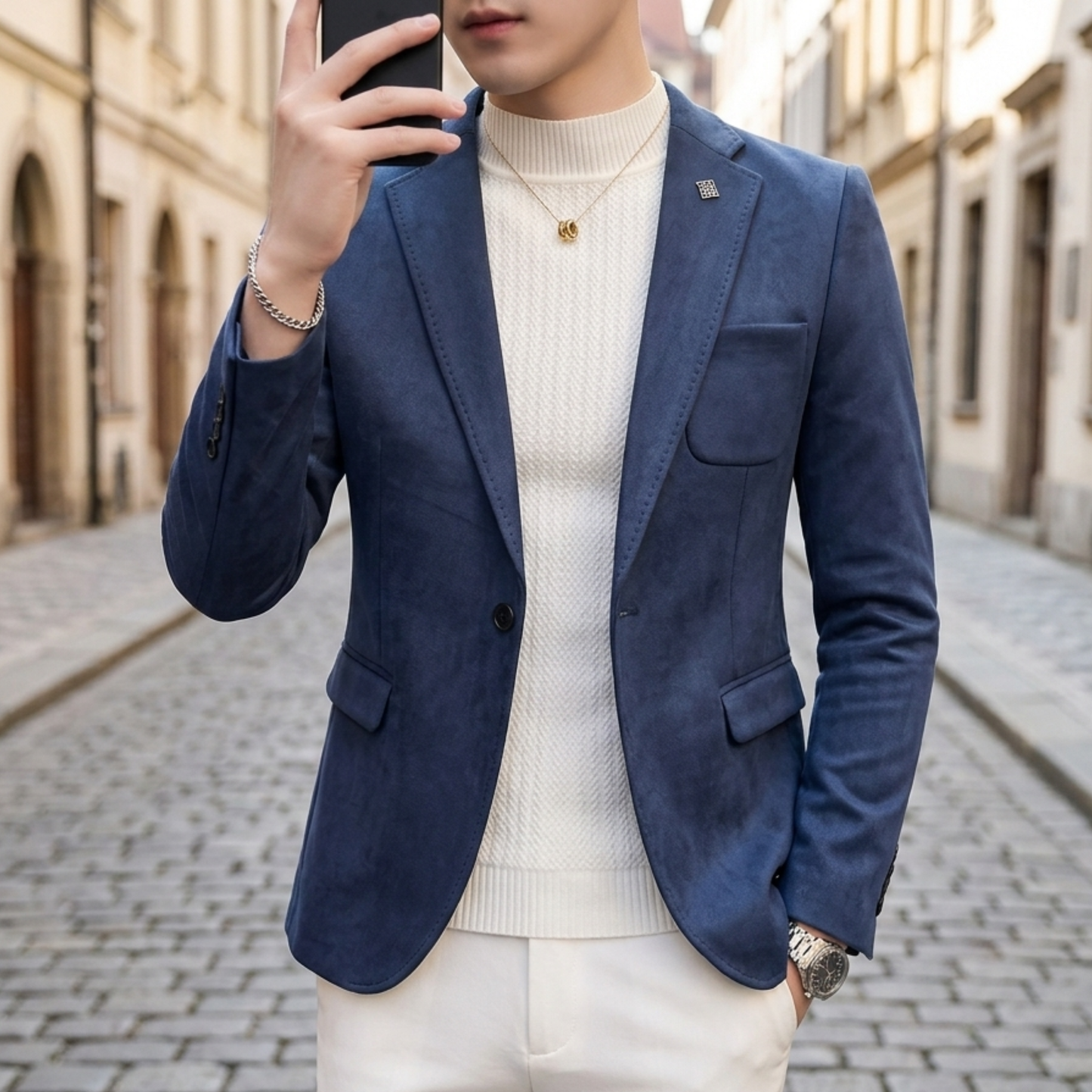 Modern Slim Fit Blazer Jacket For Men