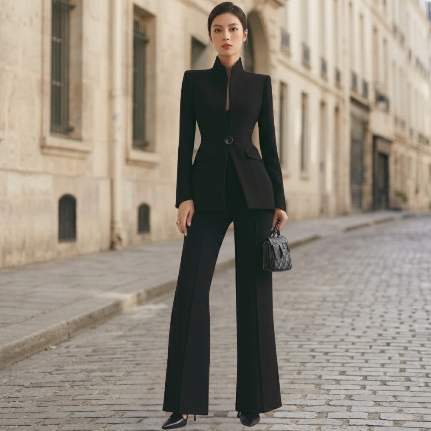 Classic 2 Piece Office Wear Pantsuit for Women
