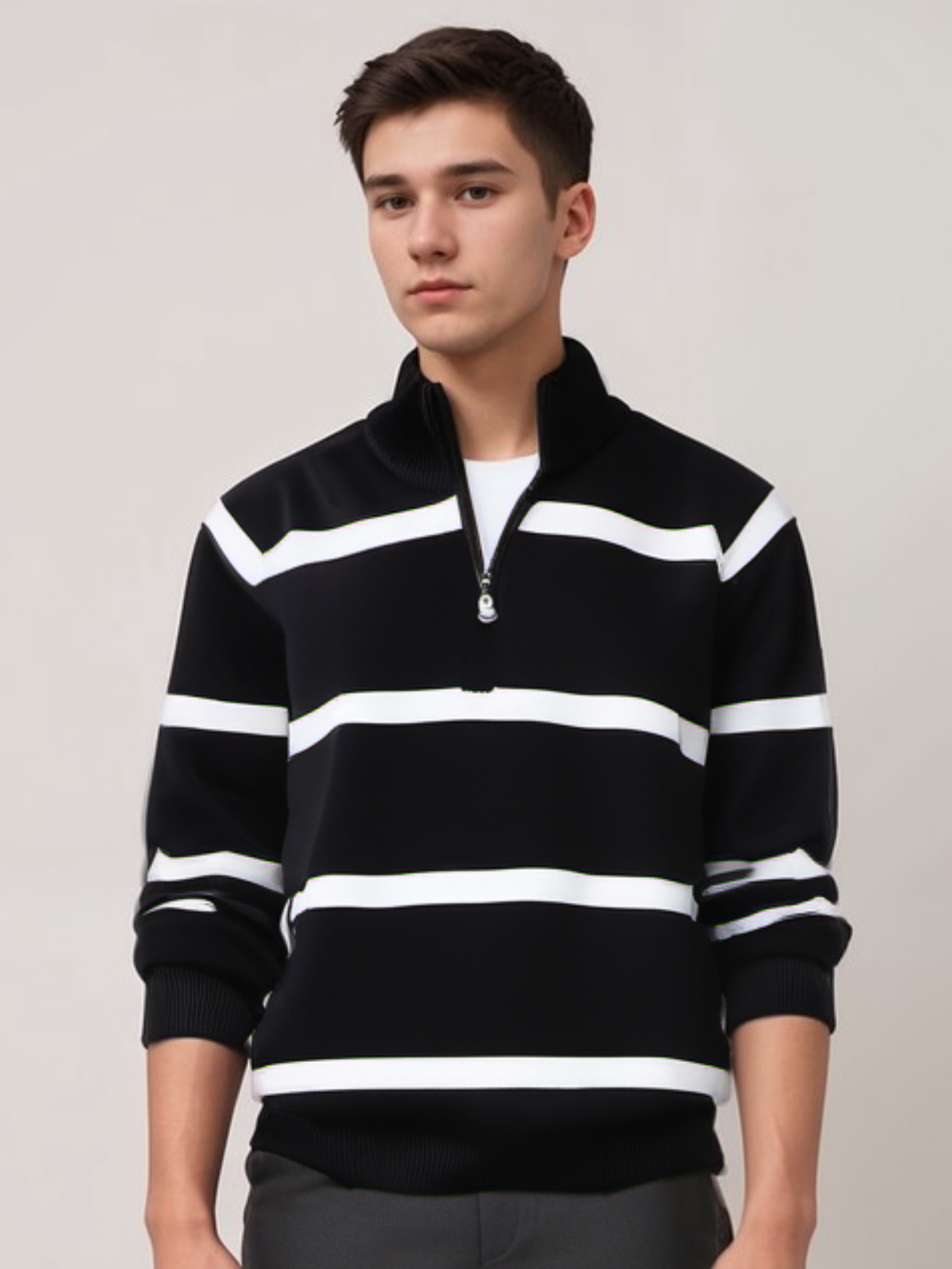 Warm Mens Fleece Zip Up Sweater