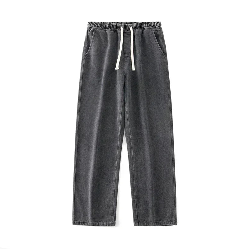 Men's Wide Leg Jeans Baggy Casual Dark Blue
