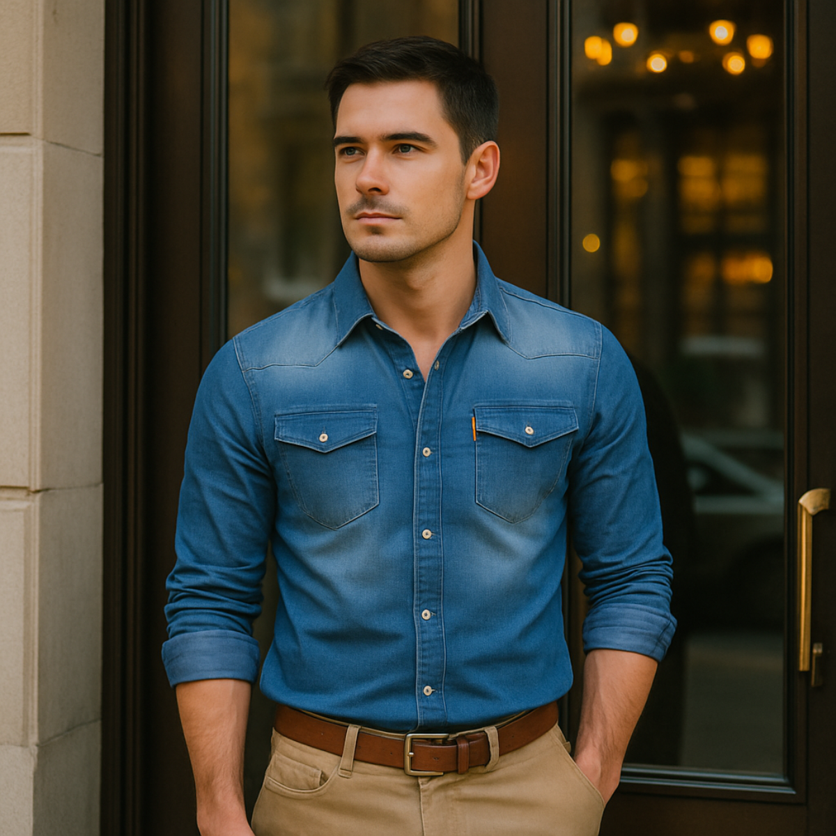 Men's Denim Casual Shirt