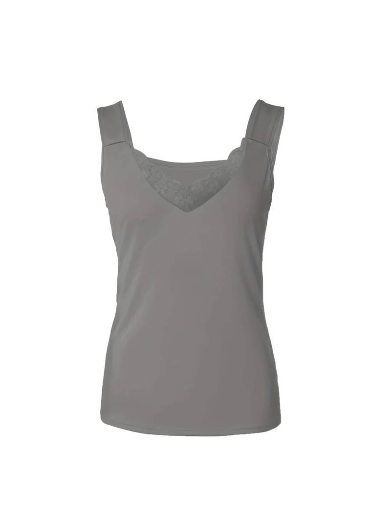 Chic Lace Trim Sleeveless Women's Top