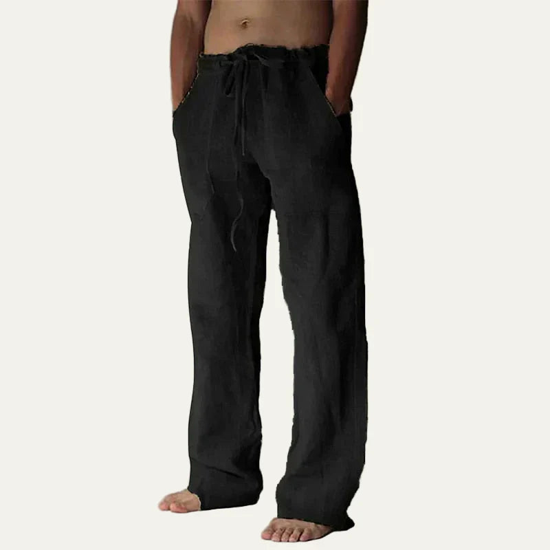 Relaxed Fit Mens Beach Drawstring Trousers