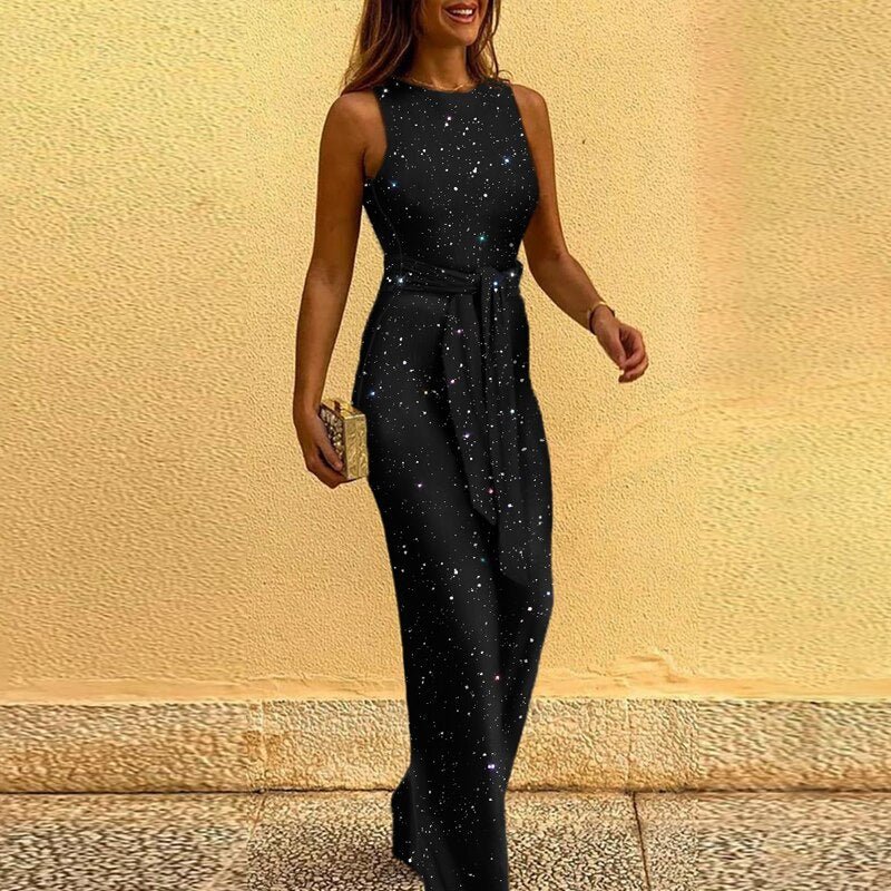 Women's Sequin Jumpsuit Elegant Bibi