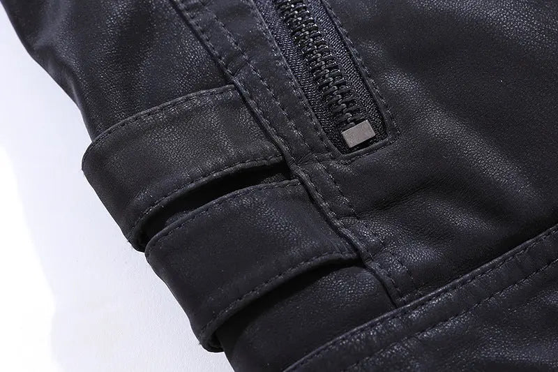 Leather Motorcycle Jacket for Mens