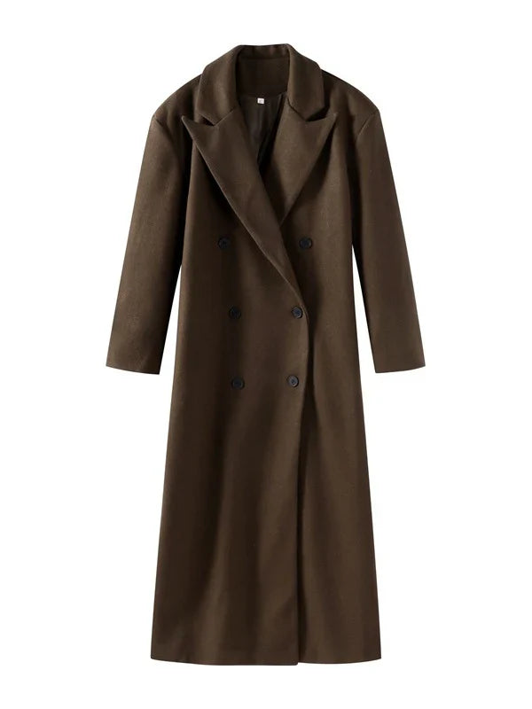 Warm Women's Large Wool Winter Coat